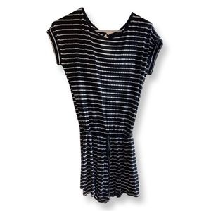 Black and white stripped romper